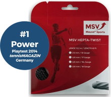 MSV Tennissaite Hepta Twist (Haltbarkeit+Spin) anthrazit 12m Set